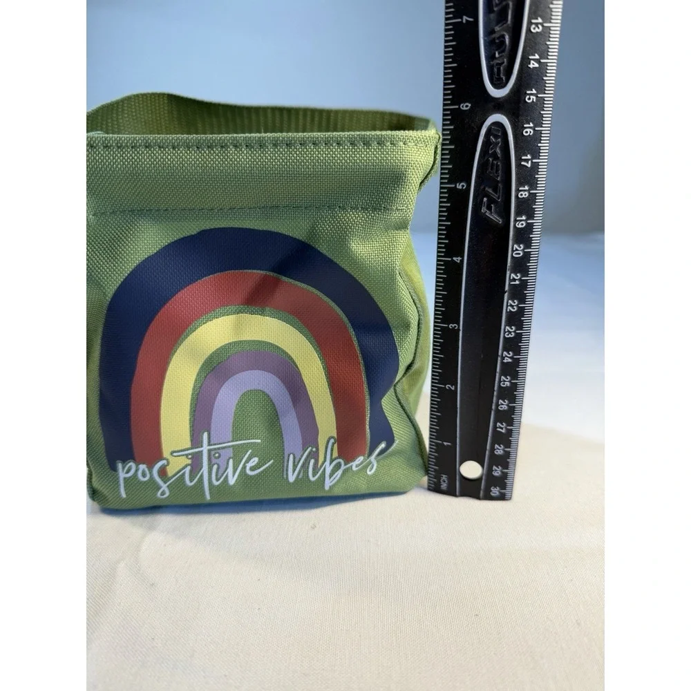 Thirty One Little Carry All‎ Caddy Positive Vibes Spring Rainbow Green GIFT